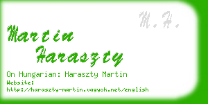 martin haraszty business card